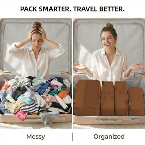 4 Piece Compression Packing Cubes for 3 (4 Count)