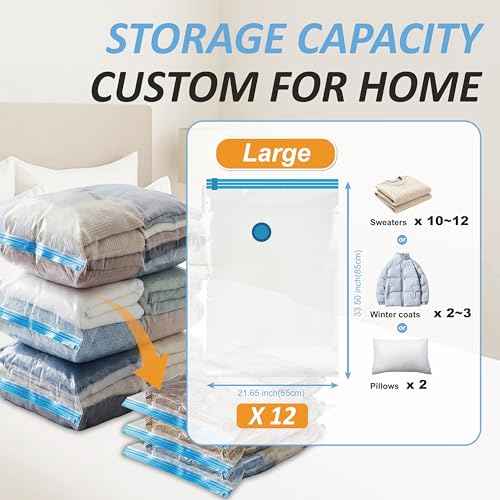 Vacuum Storage Bags with Hand Pump
