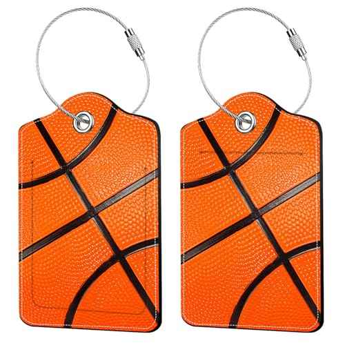 2 Pcs Basketball Luggage Tags for Suitcase (2 Count)