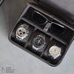 Watch Case 3 Slot Genuine Top Grain Leather Watch Box for Men & Women with Extra Wide Pillows for Large Watches and Compartment for Accessory Storage