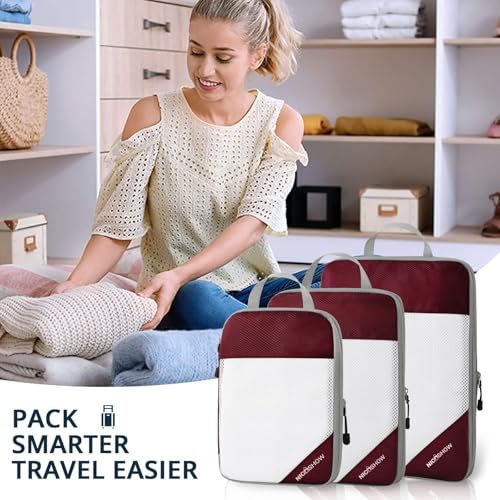 3 Set Compression Packing Cubes for Travel (3 Count)