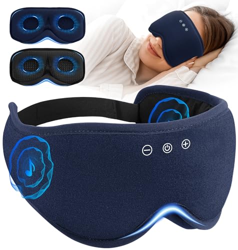 Bluetooth Sleep Mask with 2 Removable 3D Contoured Cup