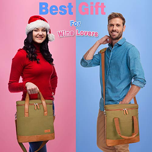 3 Bottle Wine Cooler Bag Carrier for Travel