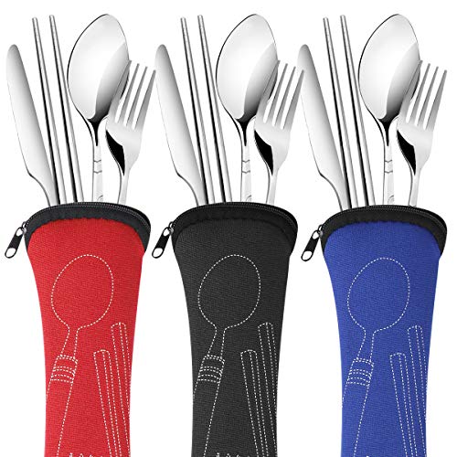 3 Pack Reusable Flatware Sets Knife (3 Count)