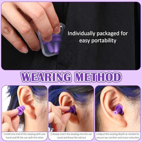 100 Pairs Silicone Ear Plugs Bulk with Case Nrr 29db (100 Count)