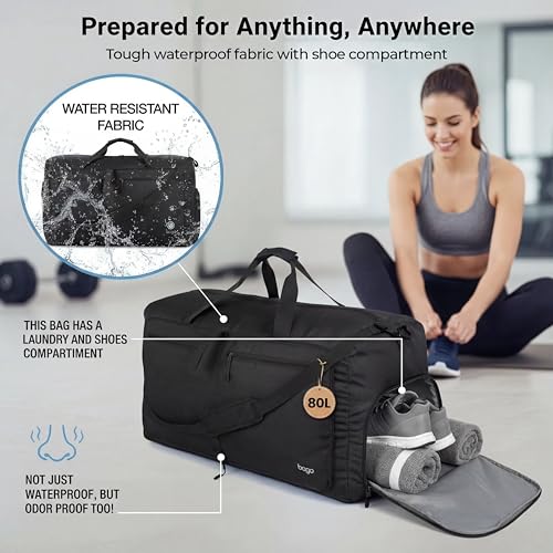 Travel Duffle Bag for Women & Men. Duffel Bag for Traveling & Camping