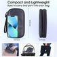 PU Leather Cable Organizer Double Layer Travel Pouch