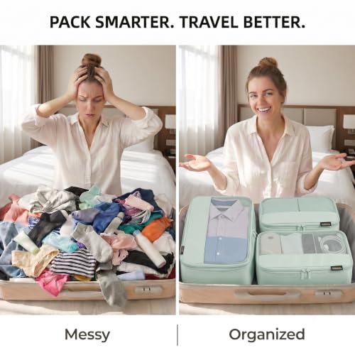4 Piece Compression Packing Cubes for 3 (4 Count)