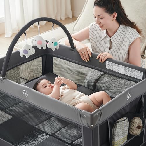 Foldable Portable Baby Playard Crib for Toddlers