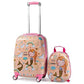Kids Luggage 12" Toddler Backpack & 18" Travel Suitcase with Wheels (2 Count)