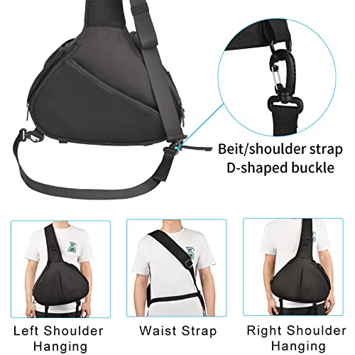 Camera Bag Sling Shoulder Bag Camera Case Waterproof with Rain Cover Tripod Holder