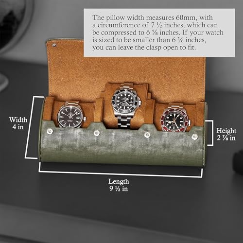 Watch Roll Travel Case for 3 Watches