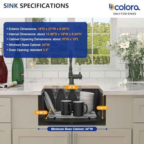 21 In. Black Granite Composite Kitchen Sink