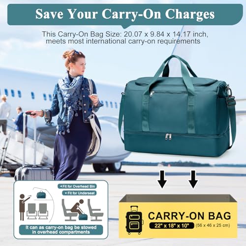 Travel Duffle Bag with Shoes Compartment
