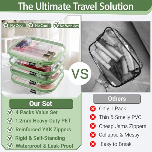 Clear Hard Shell Zipper Cases (4 Count)