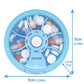 Weekly Pill Organizer 7 Compartment Rotating Pill Box for Daily (7 Count)