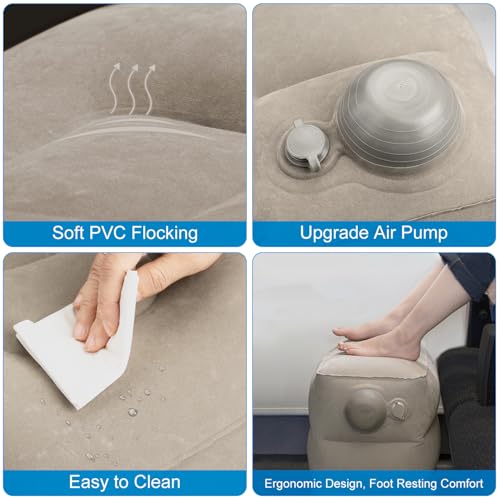 Inflatable Travel Foot Rest Pillow