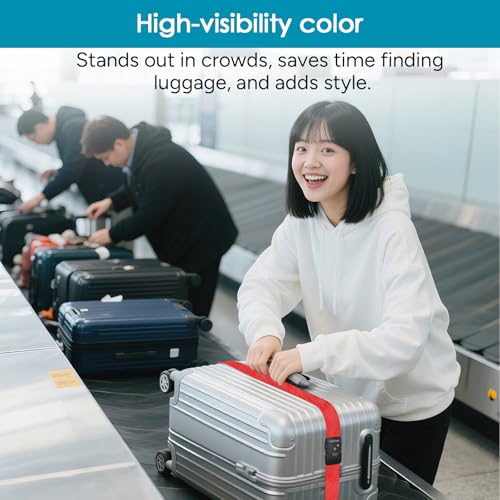 2 Pack Luggage Straps for Suitcases with TSA Lock