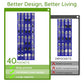 Over the Door Shoe Organizer with 40 Large Breathable Mesh Pockets