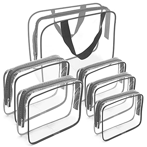 6 Packs Clear Makeup Bags