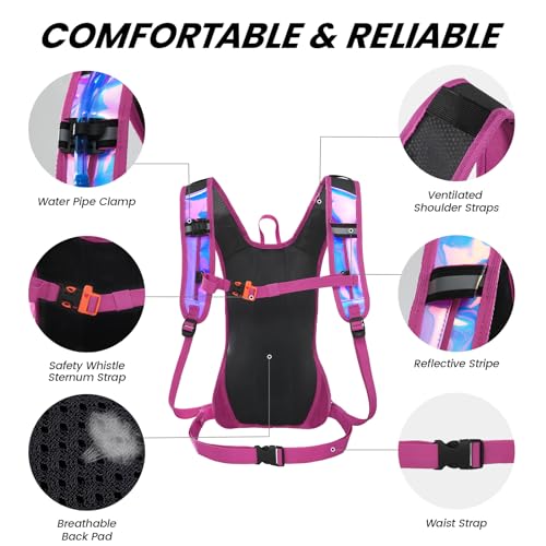 Hydration Pack Backpack with 2L Water Bladder Rave Water Pack