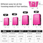 Luggage sets of 13 Piece 16 20 20 28 IN Carry on Luggage Hard Case Pink Luggage Expandable Checked Luggage Suitcase Set with Wheels (13 Count)