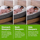 Shredded Memory Foam Pillow with Adjustable Gel and Cooling Breathable Cover