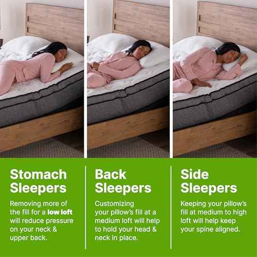 Shredded Memory Foam Pillow with Adjustable Gel and Cooling Breathable Cover (2 Count)