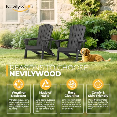 Folding Adirondack Chairs Set of 4