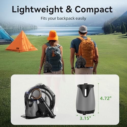 New Gen Portable Camping Shower with Heater & Foldable Bucket