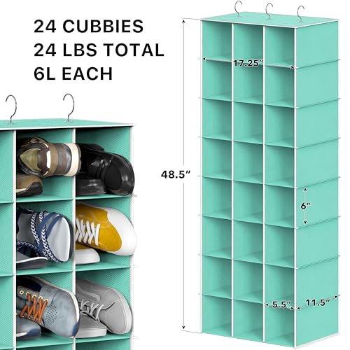 24 Section Shelves Hanging Shoes Organizer