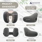Inflatable Travel Pillow for Airplanes with Comfort Hood