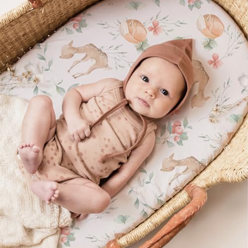Stretch Fitted Bassinet Sheet Set BROLEX 2 Pack Cradle Sheets for Bassinet Pad (2 Count)