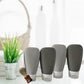 Travel Bottles for Toiletries, TSA Approved 3oz Leak Proof Silicone Soft Refillable Squeeze Travel Size Containers BPA Free for Cleansers, Lotions, Shampoo, Conditioner 4pk (2Black-2Gray)