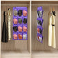 Dual Sided Hanging Shoe Organizer for Closet with Rotating Hanger Hanging Shoe Rack Holder with 24 Large Pockets