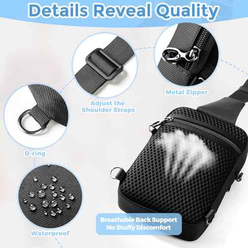 Sling Bag Anti Theft Sling Crossbody Bag for Women Men