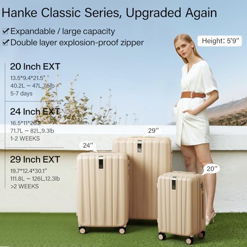 Expandable Hard Shell Luggage Sets (3 count)