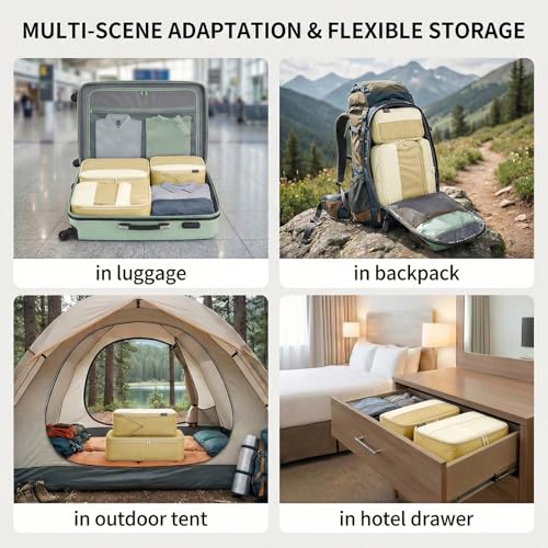 4 Piece Compression Packing Cubes for 3 (4 Count)
