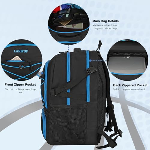 Basketball Backpack Large Sports Basketball Bag with Dedicated Ball Slot & Ventilated Shoe Compartment for Soccer Volleyball Gym Training Travel