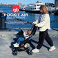 Pockit Air All Terrain Ultra Compact Lightweight Travel Stroller with Breathable Fabric in Velvet Black