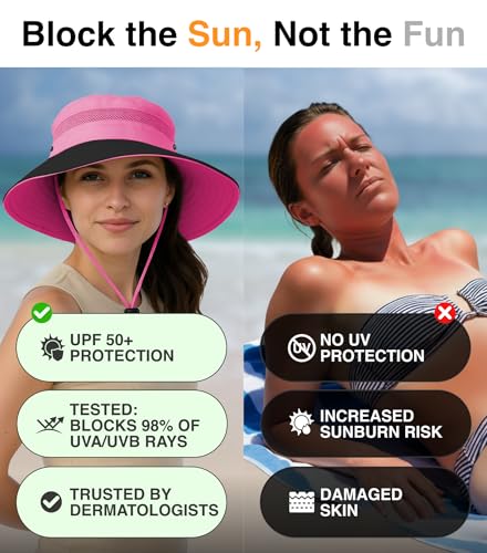 Ponytail Sun Hat for Women with UPF 50+ UV Protection