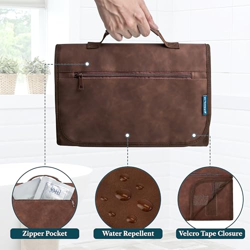 Hanging Toiletry Bag for Women Men Foldable Travel Organizer