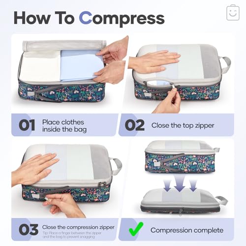 9 11 Set Compression Packing Cubes for Travel Essentials (9 Count)