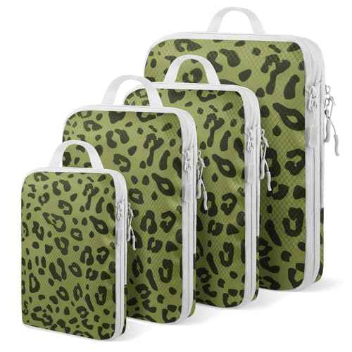 4 Set Compression Packing Cubes For Travel Bags Organizer For Luggage Suitcase Organizer