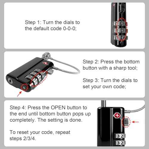 TSA Cable Lock 4 (4 Count)