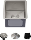 KRAUS Standart Pro 13-inch Undermount Single Bowl 16 Gauge Stainless Steel Bar Kitchen Sink, KHU101-13