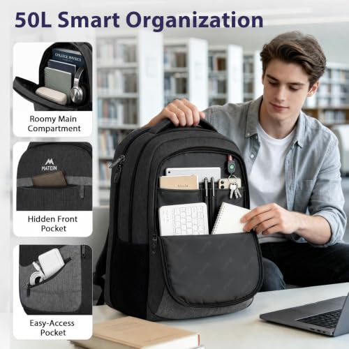 Extra Large 50 L Travel Laptop Backpack