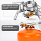 3500W Windproof Camp Stove Camping Gas Stove with Fuel Canister Adapter