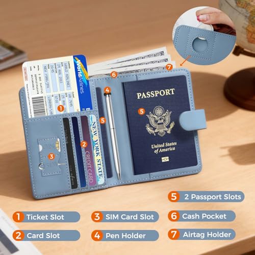 Premium Leather Passport Holder Covers Case