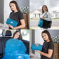 Premium Ultra Compact Travel Blanket Pillow Airplane Peacock Teal
